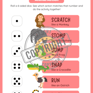 Animal Actions Brain Break Activity for Student in Sof Red Simple Style