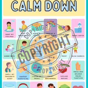 Calming strategies Poster