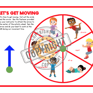 Colorful Let's Get Moving Brain Break Worksheet