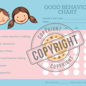 Pink Blue Primary School Behaviour Reward Chart